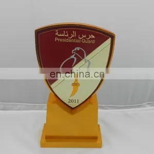Enamel Logo Shield Shape Metal Award Trophy thumbnail-3