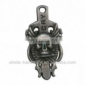 Metal Badge for Hat, Garment, Bag and Luggage, With Delicate 2D Design and Guru Bones Shape thumbnail-1