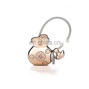 2017 Shiny Silver Rose Gold Plated Metal Keychain Maker thumbnail-3
