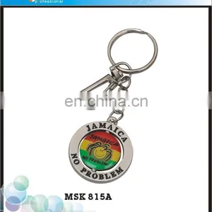 Excellent Jamaica Souvenirs Custom Made Shaped Metal Spinning Keychains thumbnail-1