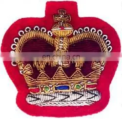 Hand Embroidered Gold / Silver / Antique Bullion Blazer Badge, Crest, Insignia, Patch, thumbnail-1