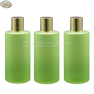 9oz 270ml Green Frosted PET Plastic Bottle With Golden Cap thumbnail-1