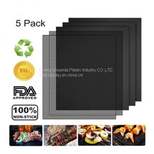 FDA SGS Tested PTFE Non-Stick Mesh Grill BBQ Cooking Mat BBQ Grill Mat thumbnail-4