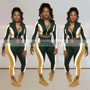 2020 China Factory Blank Velvet Tracksuits for Women New Design Track Suit Tracksuit Custom thumbnail-1
