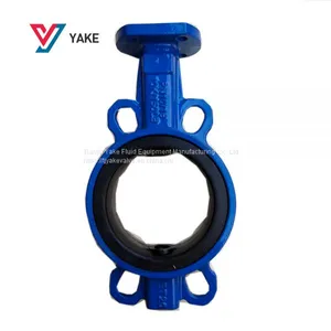 Ductile Iron Wafer Handle Butterfly Valve With Worm Gear thumbnail-2