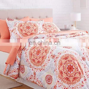 Comforter Set Winter Coral Medallion 7 Piece Comforter Set Reversible Comforter thumbnail-2