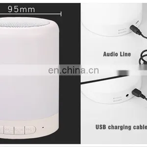 Creative Wake Up Sound Clock FM Radio Bluetooth Speaker LED Night Light Lamp Touch Control thumbnail-5