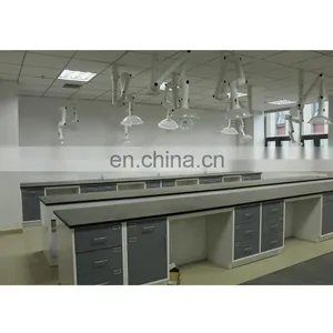 Microbiology Lab Table Metal Work Bench With Underneath Cabinets thumbnail-3