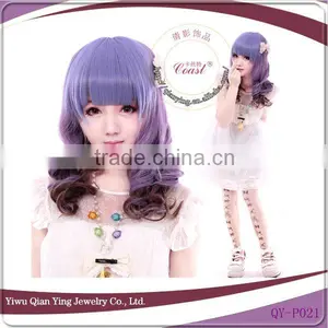 Light Purple Synthetic Cosplay Wigs Cheap thumbnail-1
