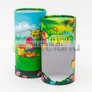 Custom Recycled Cylinder Side-window Bottle Paper Tube Packaging thumbnail-1