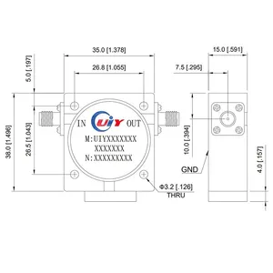 Optional Frequency Range 700-5000MHz RF Isolator Coaxial Ferrite Isolator for 3G 4G 5G Mobile Communication thumbnail-4