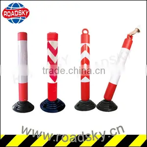 Surface Mounted Fold Down Warning Flexible Rubber Bollard thumbnail-1