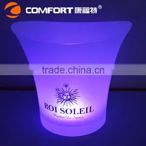 Color Changeable Champagne Tub Frosted Plastic Ice Bucket Cooler thumbnail-4