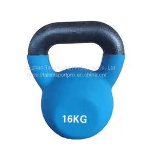 16kg Cast Iron Vinyl Coated Kettlebell thumbnail-1