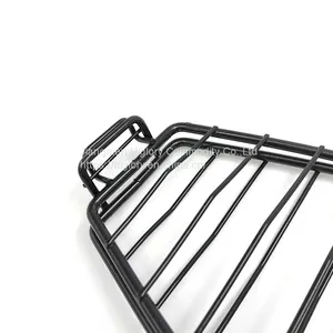 BBQ Fish Grill Basket Chrome Plated BBQ Barbecue Grill Accessories Mesh Wire Fish Basket With Wood Handle thumbnail-2