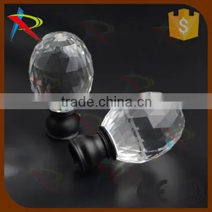 Crystal Curtain Rod Set Accessories End Caps/finials thumbnail-1