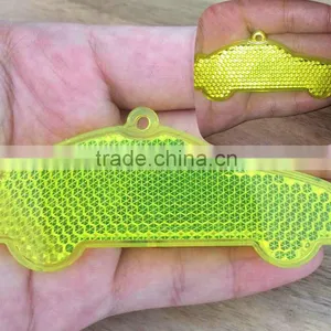 Customize Car Shape Promotion Plastic Mini Reflective Keychain thumbnail-1
