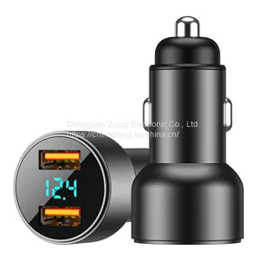 LED Display 12V 24V QC3.0 Quick Charge Multi Dual USB Port Car Charger Adapter thumbnail-1