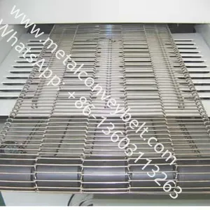 Flat Flex Driven Conveyor Metal Belt Conveyor Wire Belt For Cooling Cake thumbnail-2