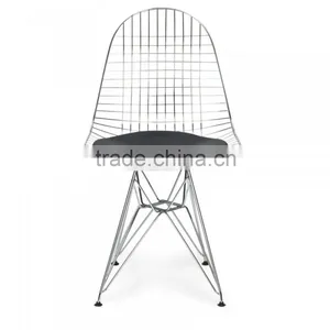 Famous Design DKR Wire Chair With Soft Seat Pad Dining Chair thumbnail-1