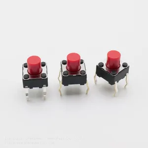 Japanese Original ALPS Plug-in Switch SKHHBYA010 Red 6mm Square Push in Type 6 * 6 * 7 2.55N thumbnail-2