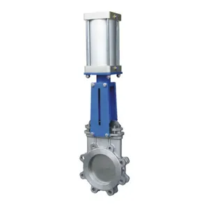 Pneumatic Knife Gate Valve for Paper Industry - Handles High-Concentration Pulp With Ceramic Seals and Compact Design for Easy Installation thumbnail-1