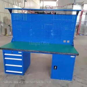 ESD Workbench | Anti-Static Electronic Assembly Line Workstation With LED Light / HN-ESD02 / Green Mat Tech Bench for PCB Repair thumbnail-4