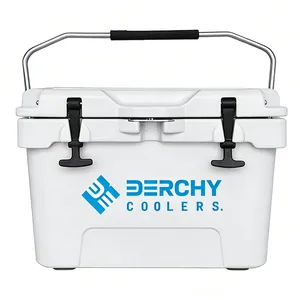 25qt Small Size Rotomolded Cooler With Aluminum Handle Leak-Proof Portable Ice Chest for Picnic Beach thumbnail-5