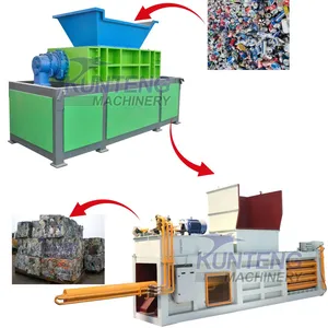 Textile Waste Clothes Shredder Machine Fabric Garbage Shredding And Baling Production Line EPC thumbnail-1