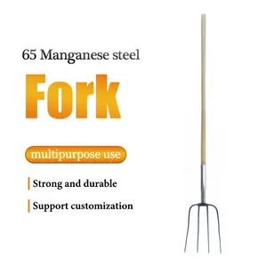 Black Fork Welded Manganese Steel Agricultural Fork Durable Garden Fork for Soil Loosening and Farm Work thumbnail-1