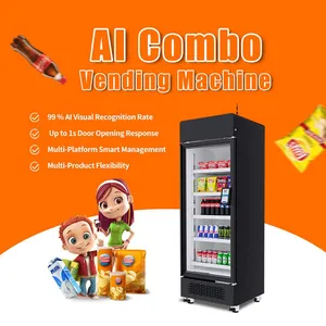 AFEN 24/7 AI Smart Fridge Vending Machine ComboCold Beverage Vending Machine Customized thumbnail-2