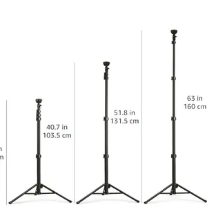 Aluminum Phone Tripod Selfie Stick, Extendable Cell Phone Tripod Stand With Wireless Remote and Phone Holder Webcam Stand thumbnail-2