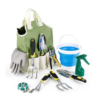 Garden Tools Gift Set With Carry Bag Hand Tools Gloves Pruner Sprayer and Plant Care Accessories thumbnail-3
