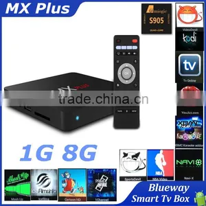 MX Plus TV Box Amlogic S905 Quad Core 2.0G Android 5.1.1 1G RAM 8G ROM HD WIFI Smart TV Box Kodi 14.2 Fully Loaded thumbnail-1