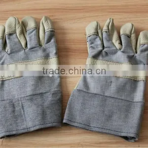 China Manufacturer 14"/16''COW SPLIT LEATHER WELDING GLOVES, SAFETY PROTECTIVE GLOVES, WORK GLOVE thumbnail-1