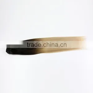 Wholesale Double Drawn Colored Brazilian Human Hair Extension Two Tone Clip in Hair Extensions Supplier's Choice thumbnail-4