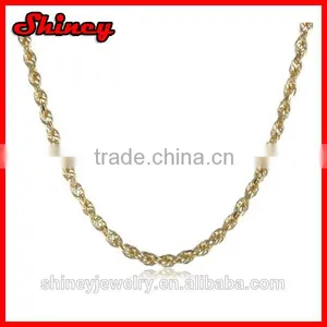 Duragold Men's 14k Yellow Gold Solid Diamond-Cut Rope Chain Necklace thumbnail-1