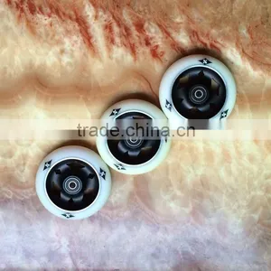 Orange Scooter Wheels With Blue Metal Core 100mm For Sale thumbnail-3
