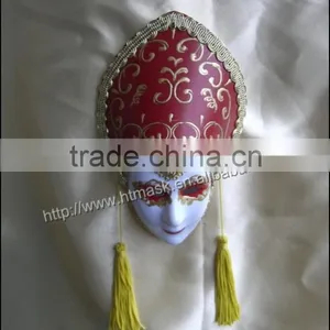Upscale Plastic Venice Mask With Earrings Luxury Venetian Masks With Magnet for Party Carnival Decoration thumbnail-1