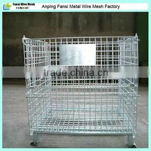 Metal Galvanized Steel Cage Mesh Pallet thumbnail-1