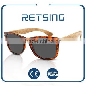 2016 Promotional Nice Design Wood Temple pc Frame Sunglasses Bamboo Wood Sunglasses thumbnail-2