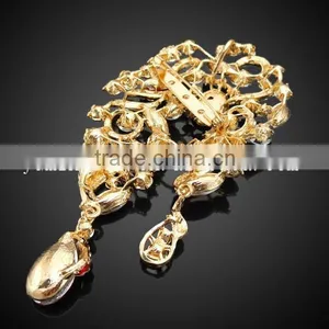 Elegant Rhinestone Flower Statement Bulk Rhinestone Crystal Brooch thumbnail-3