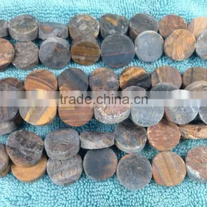 Natural Color Fluorite Rough Coins Beads thumbnail-3