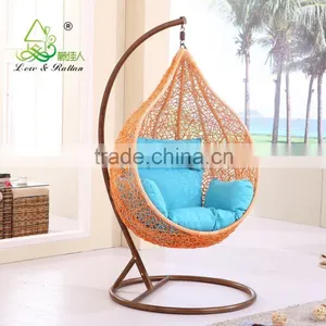 Rattan Resin Wicker Hanging Indoor Swing Chair With Stand Quality Choice thumbnail-1