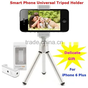 High Quality AHOLDB 5596 Mobile Phone Stand Holder Clip Mount Adapter Mini Tripod for IPhone6 Plus MIUI HTC Samsung S3 Bracket thumbnail-1