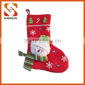 SJ-6953 Father Chirstmas Stocking Promotional Velvet Custom Christmas Socks thumbnail-3