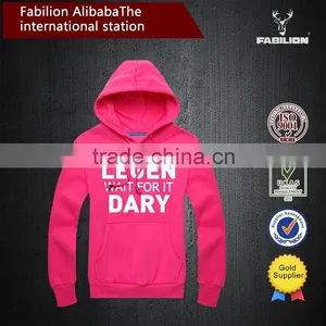 Fashion Loose Kangaroo Pocket Custom Wholesale for Bright Letters Printed Hoodies thumbnail-5