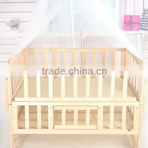 Wooden Baby Convertible Crib With Wheels Cute Baby Cribs thumbnail-4
