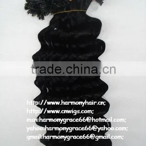 TOP Remy HOT Selling 1# Cheap Nail Tips Hair Extension thumbnail-1