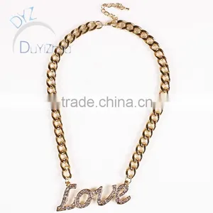 Wholesale Gold Chain Necklace Love Design thumbnail-1